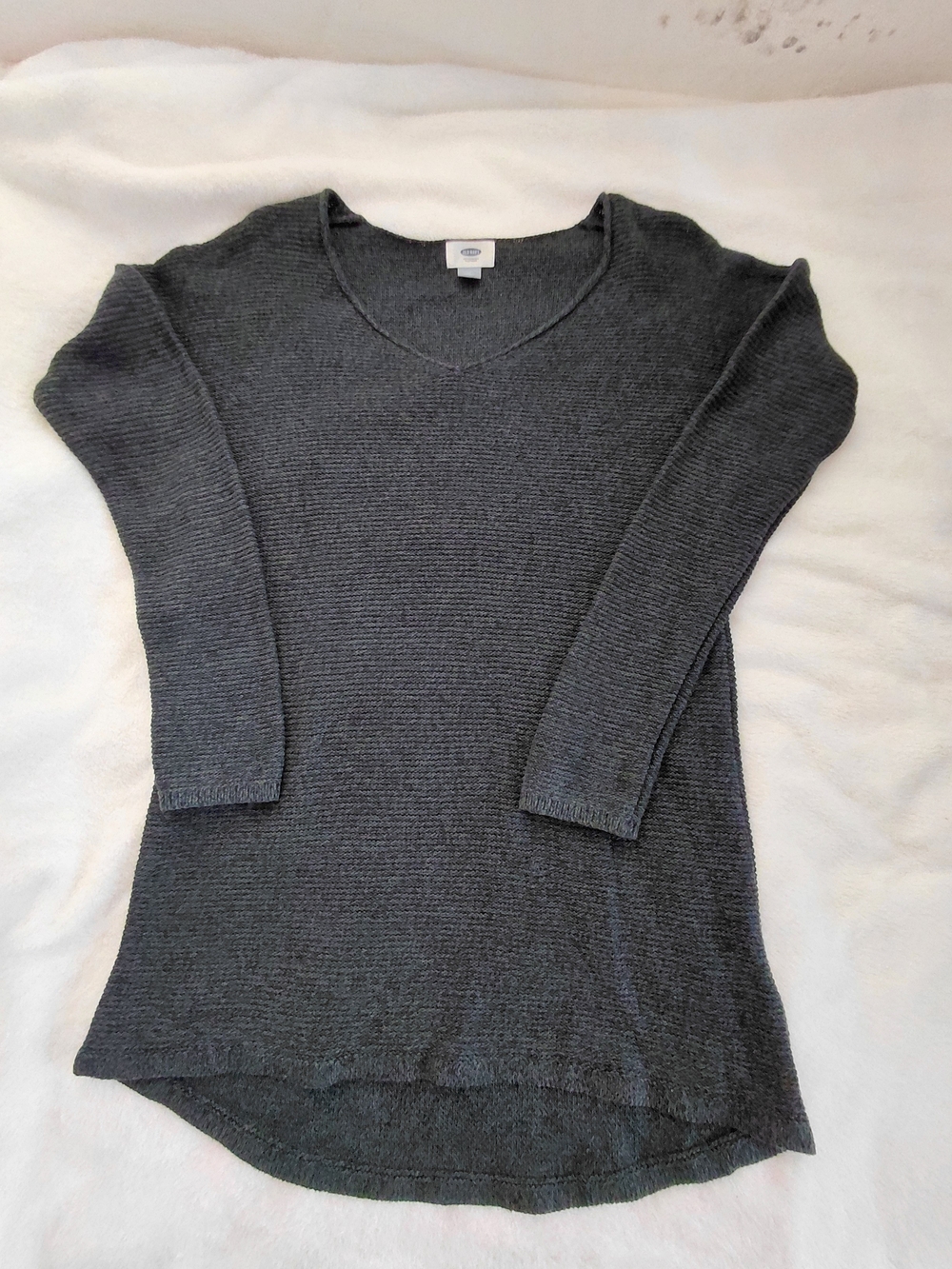 Old Navy Charcoal Green Women’s Knit Sweater - Classic Long Sleeve M
